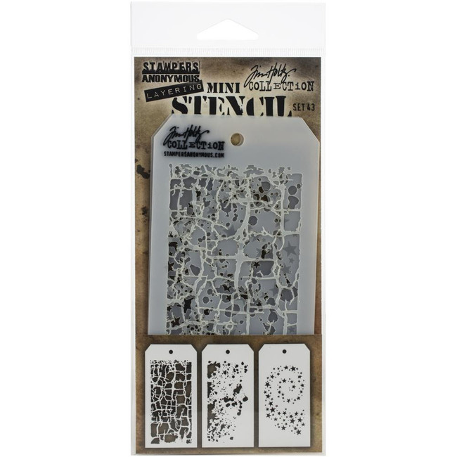 Tim Holtz Mini Layered Stencil Sets 3/pkg Set 43