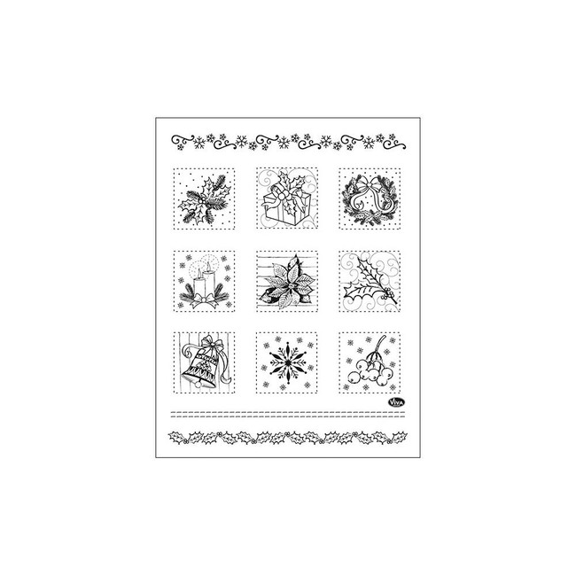 Christmas Patchwork Viva Decor Clear Stamp Set