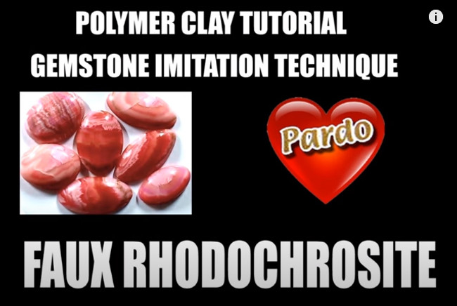 Faux Rhodochrosite - Pardo -polymer clay tutorial