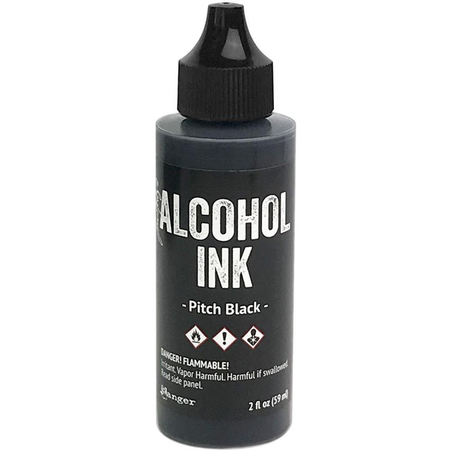 Pitch Black Alcohol Ink Tim Holtz 2 ounce