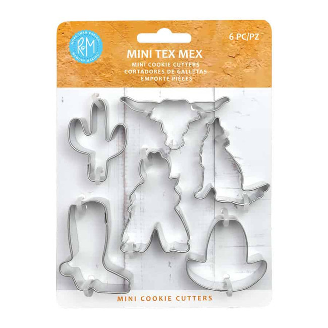 MINI TEX-MEX COOKIE CUTTERS 6 PC SET - Poly Clay Play