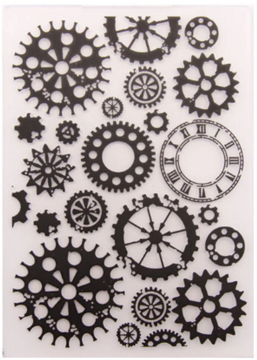 Steampunk Gears - Background Embossing Folder 4"X5.75"