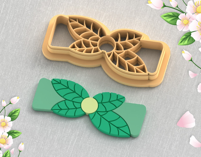 PCP Barrette Flower Leaves Cutters