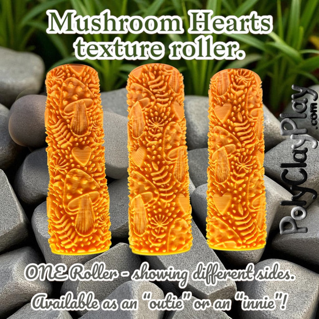PCP Mushroom Hearts Seamless Texture Roller PCP Mushroom Hearts Seamless Texture Roller