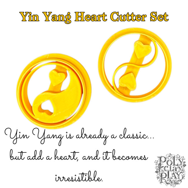 PCP Yin Yang Hearts Cutter Set of 2