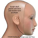 Large Lady Doll Face