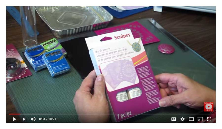 Sculpey Clay Silk Screen Kit Demo Video