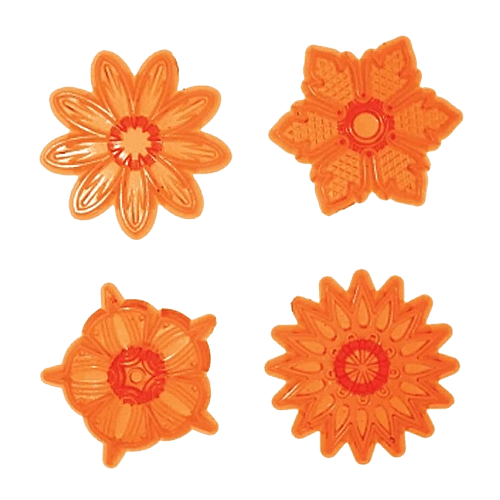 Fantasy Cupcake Flowers #1 Set of 4