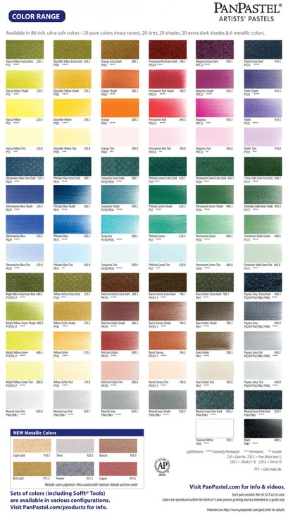 PanPastel Artists Pastels Color Chart