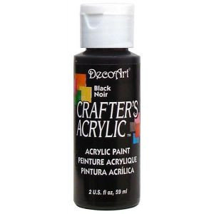 DecoArt Crafters Acrylic Paint - Black - 2oz