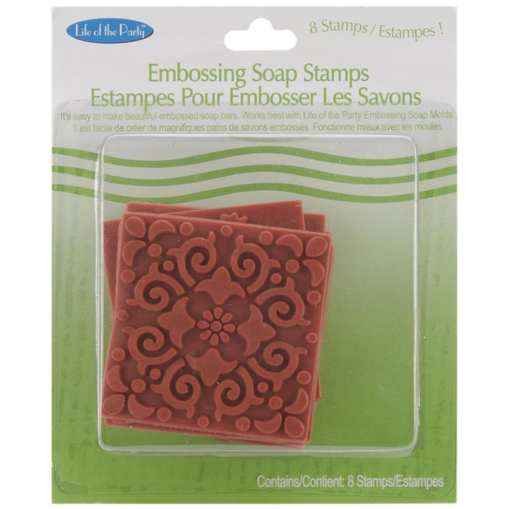 Soap Embossing Stamp Assortment 8/Pkg Squares