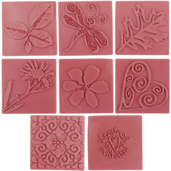 Soap Embossing Stamp Assortment 8/Pkg Squares