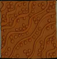 Squiggles and Dots Mounted Rubber Stamp