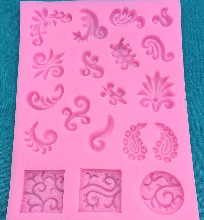 Henna Paisley Swirl Design Mold