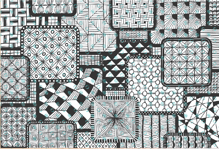 Square Party Silkscreen Stencil