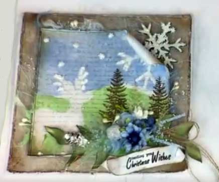 How To Make A Christmas Wishes Card Inka Gold Technique Videos