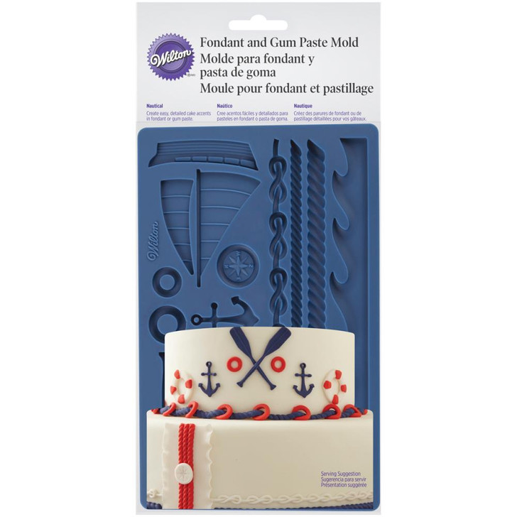 Wilton Nautical Fondant & Gum Paste Silicone Mold 5"X7.75"