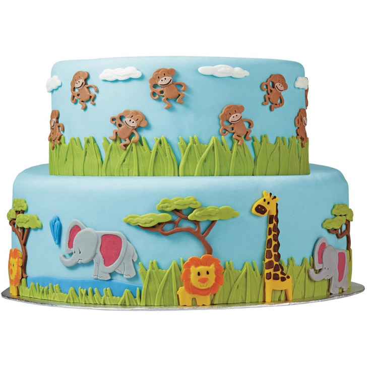 Wilton Jungle Animals Fondant & Gum Paste Silicone Mold 5"X7.75"