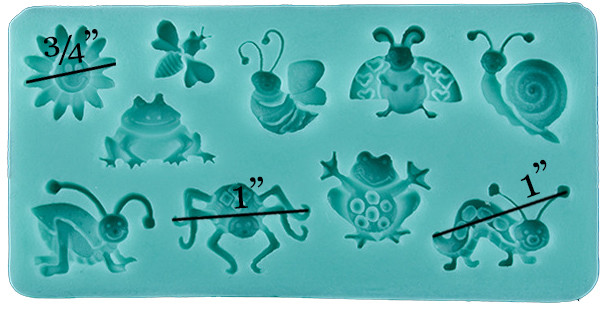 Ladybug Frogs and other mini Critters Mold