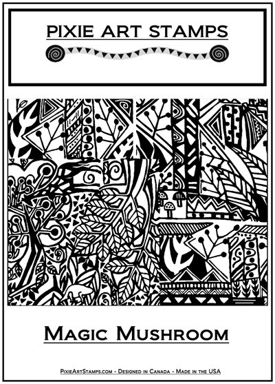 Pixie Art Stamp by Mike Breil - Magic Mushroom
