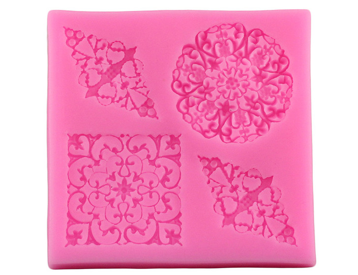 Lacy Flower Square and Diamonds Mold