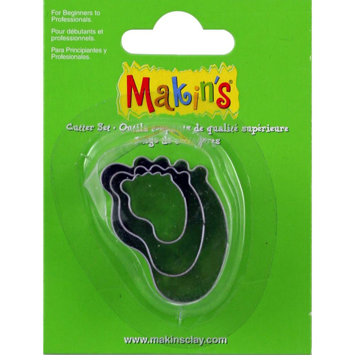 Makin's Clay 3 Piece Cutter Set Baby Foot