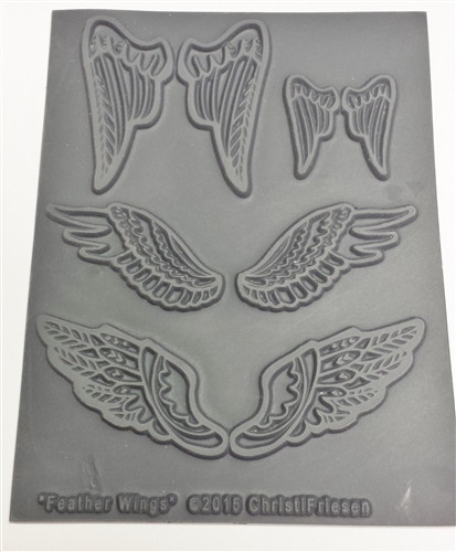 Christi Friesen Texture Stamp Feather Wings