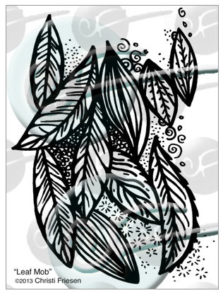 Christi Friesen Texture Stamp Leaf Mob