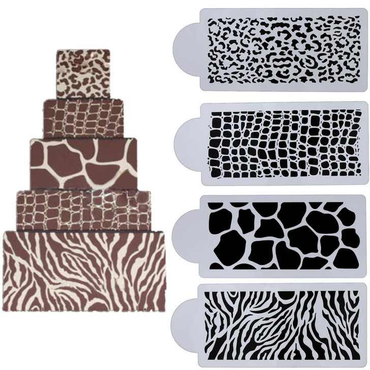 Animal Print set of 4 Stencils