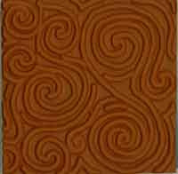 Swirls Mounted Rubber Stamp