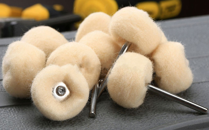 Buffing Shank with Wool Polishing Head 1" (10 pcs)