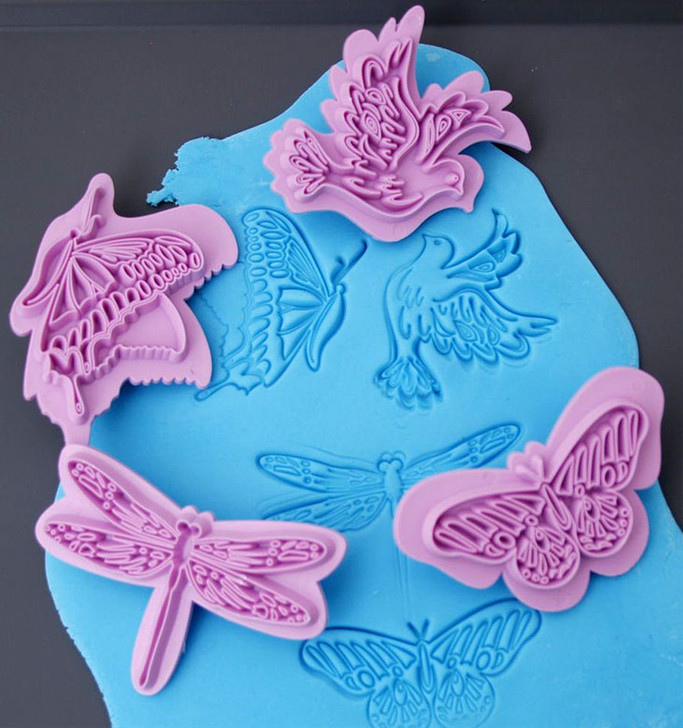 Butterfly, Dove and Dragonfly Stamps 4 pc. Set