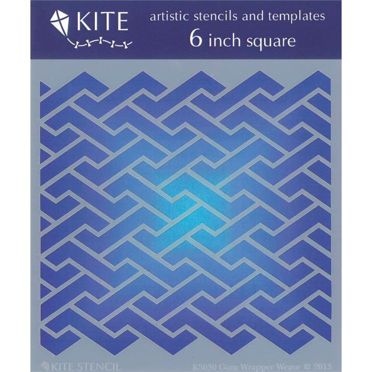 Gum Wrapper Weave 6 x 6 Stencil