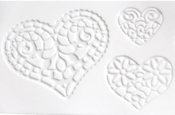 Heart Lace Silicone Mold/Mat 3 patterns