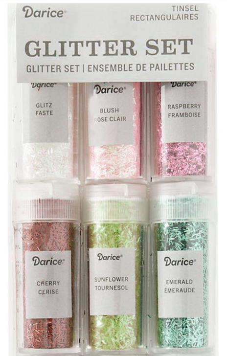 Tinsel Glitter Set 12 Assorted Colors