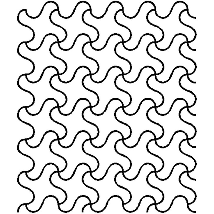 Wave Block Quilt Stencil