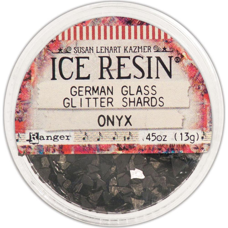 Ice Resin Glass Glitter Shards - Onyx