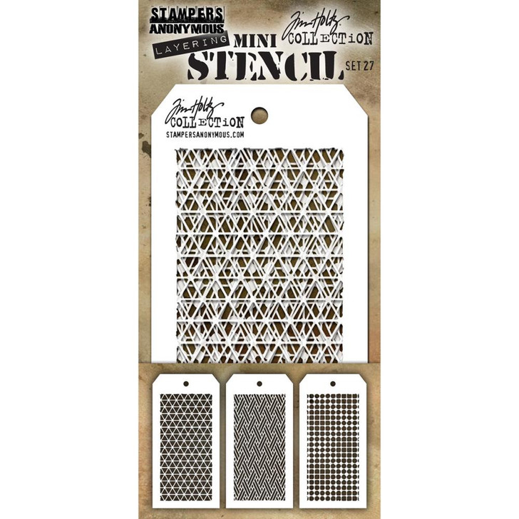 Tim Holtz Mini Layered Stencil Sets 3/pkg Set 27