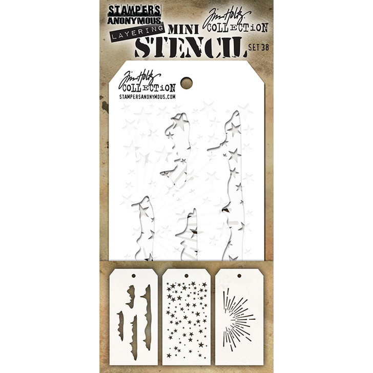 Tim Holtz Mini Layered Stencil Sets 3/pkg Set 38