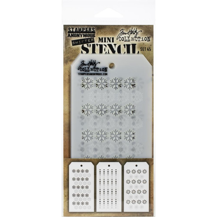 Tim Holtz Mini Layered Stencil Sets 3/pkg Set 45