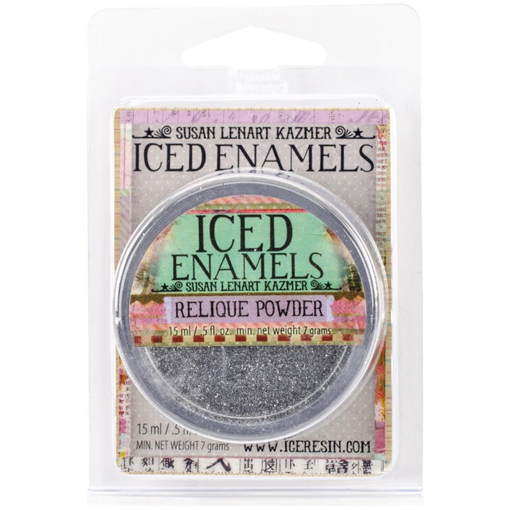 Iced Enamels Relique Powder Cold Enameling Glitz Silver