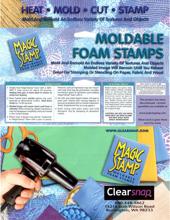 Moldable Foam Stamps Instructions