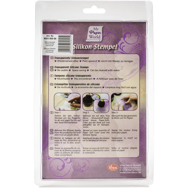 Christmas Patchwork Viva Decor Clear Stamp Set