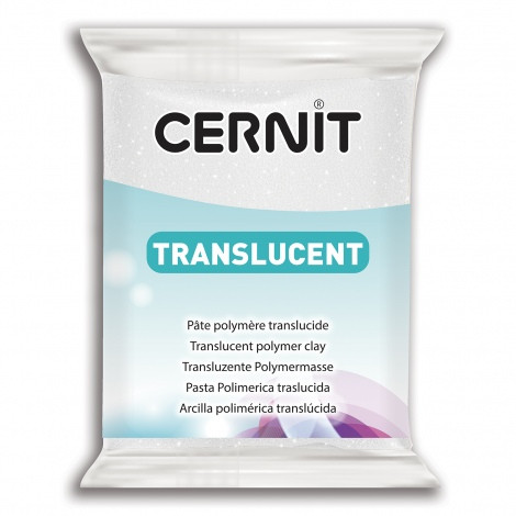 Cernit Translucent Glitter White