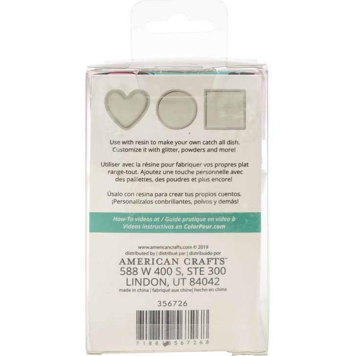 Catch All Dish - Square, Circle & Heart American Crafts Color Pour Resin Mold