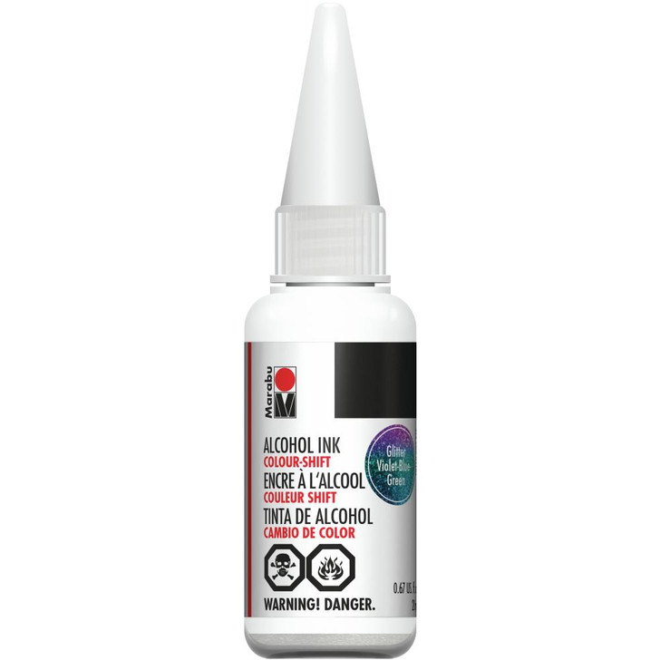 Marabu Alcohol Ink 20ml - Glitter Violet-Blue-Green Color Shift