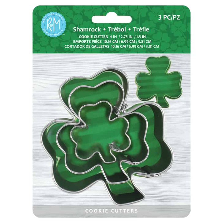 Shamrock Cookie Cutters 3pc set