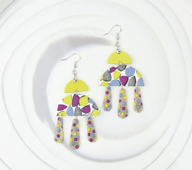 Terrazzo Swinging Earrings Free Tutorial