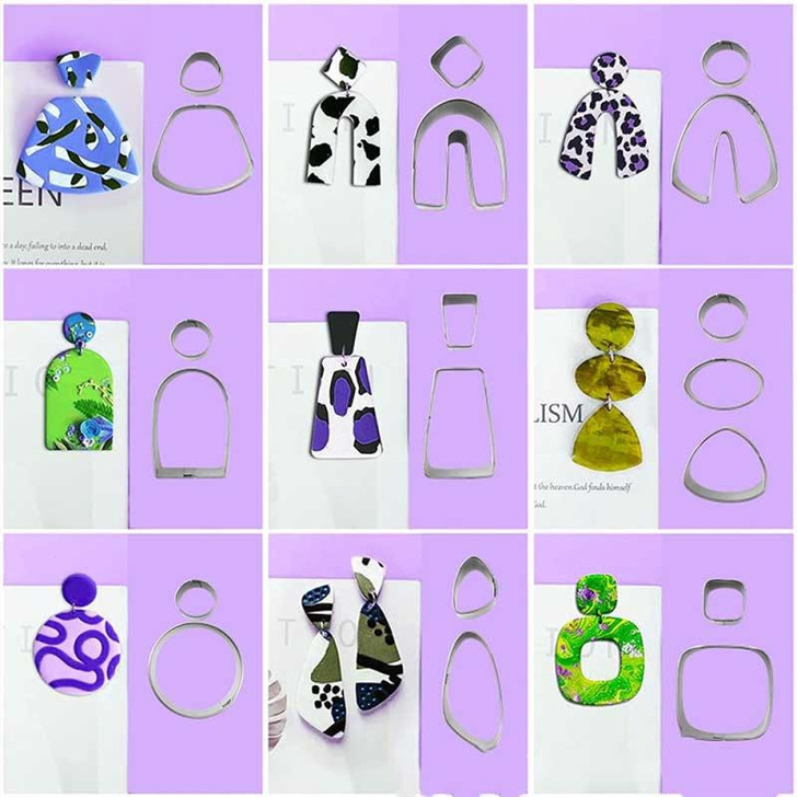 Geometric Earring Cutters 21 piece set