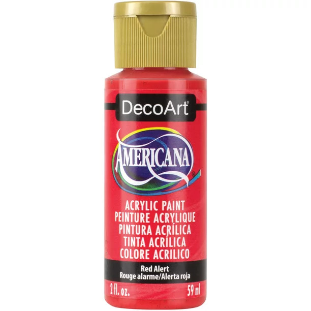 Americana Acrylic Paint 2oz - Red Alert Opaque